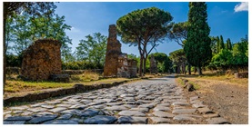 Een deel van de Via Appia in Rome